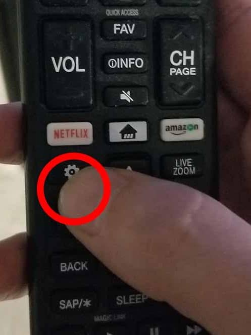 LG Remote Settings Button
