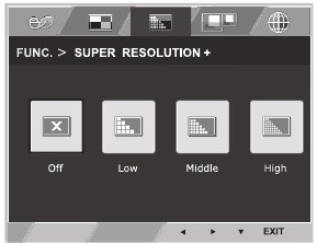 Super Resolution+ Monitor Settings