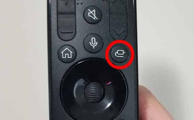 LG remote source / input button