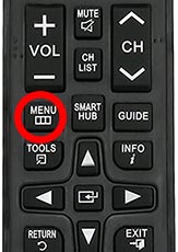 Samsung Smart TV Remote Menu Option
