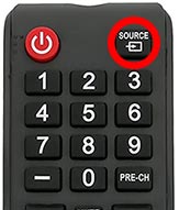 Samsung Remote - Use the source button to diagnose Samsung tv purple Tint