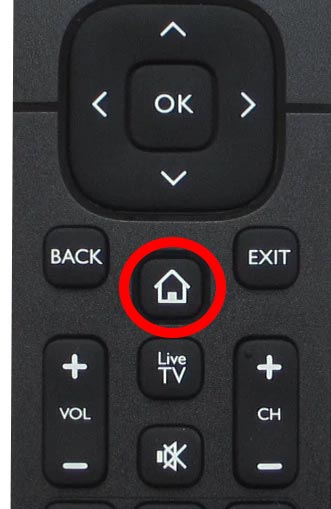 TCL TV remote home button