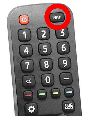 Hisense TV Remote input botton