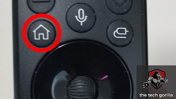 Home button on a newer LG remote.