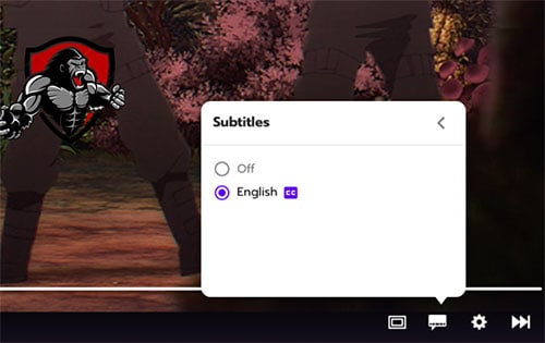 Subtitle settings for funimation
