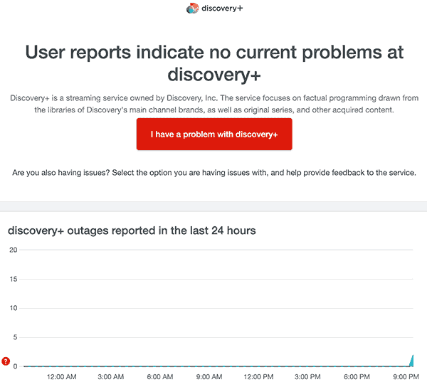 If discovery plus is slow, check the network status