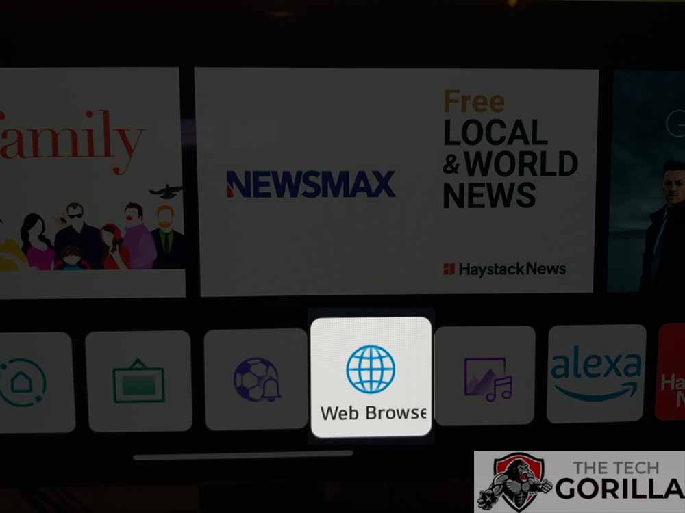 LG TV web browser