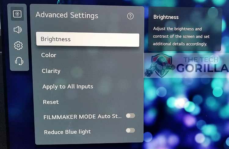 Change the brightness if your LG TV is too dark
